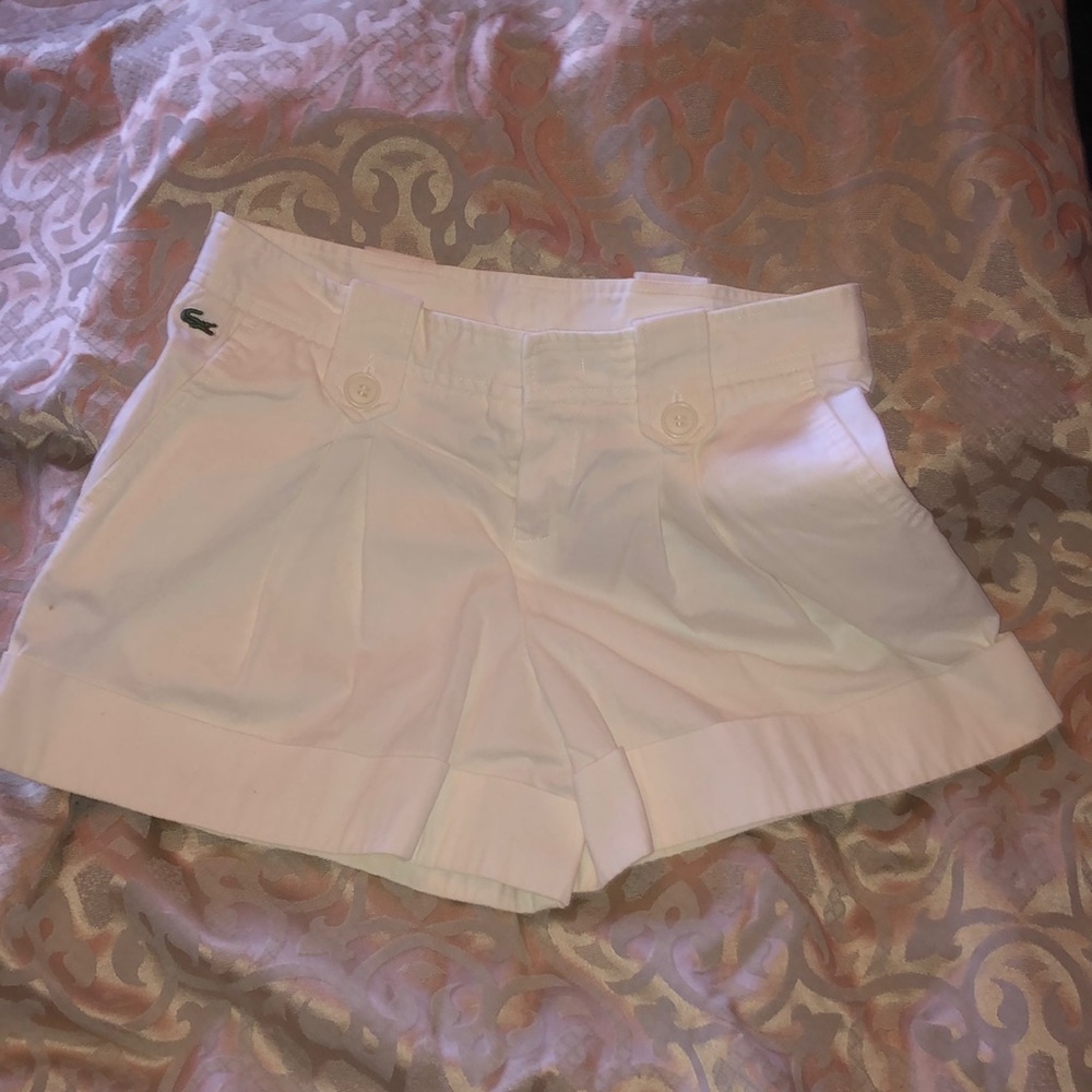 Lacoste white shorts size 38